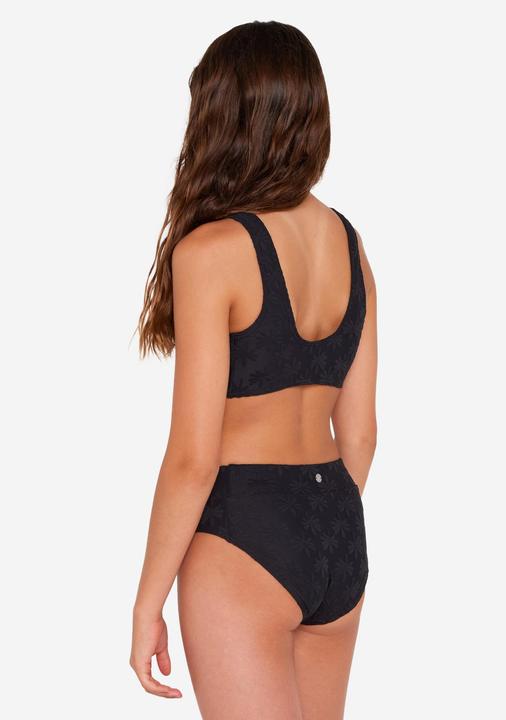 Image du produit Olaian Maillot 2 pièces surf brassière taille haute Fille - 500 Lao miami noir (140)