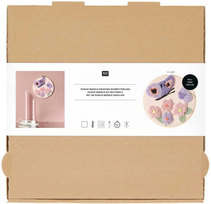 Actual product image Rico Design Punch Needle Packung, Schmetterling