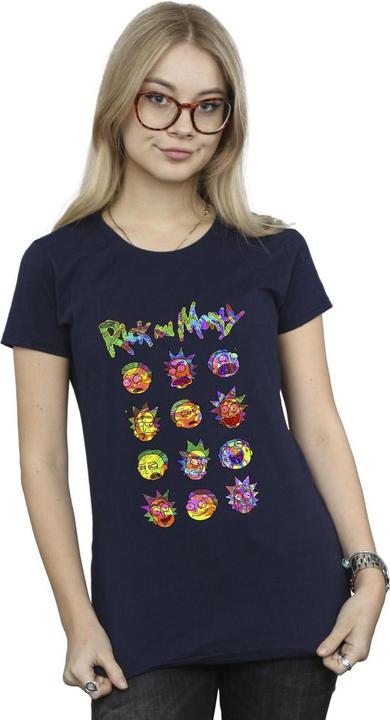 Immagine prodotto Rick And Morty Tie Dye Faces Maglietta Donna (XL)