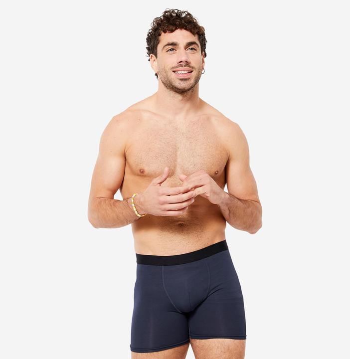 Image du produit Decathlon Fonctionnel boxer homme respirant pack de 3 - marine/bleu/kaki (3XL, Lot de 3)