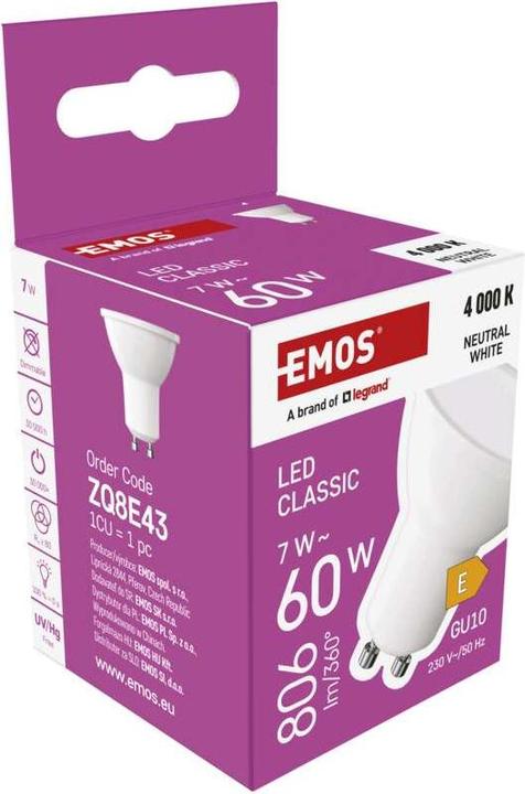 Immagine prodotto Emos Classic (GU10, 7 W, 806 lm, 1 x, E)