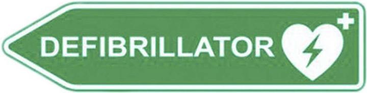 MedX5 AED Schild Defibrillator Standort Strassenschild (Erste Hilfe Set Zubehör)