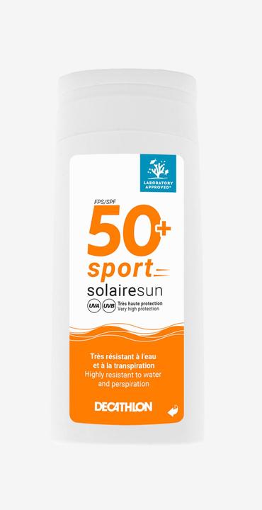 Actual product image Decathlon IP50 (Suntan cream, SPF 50+, 50 ml, 64 g)