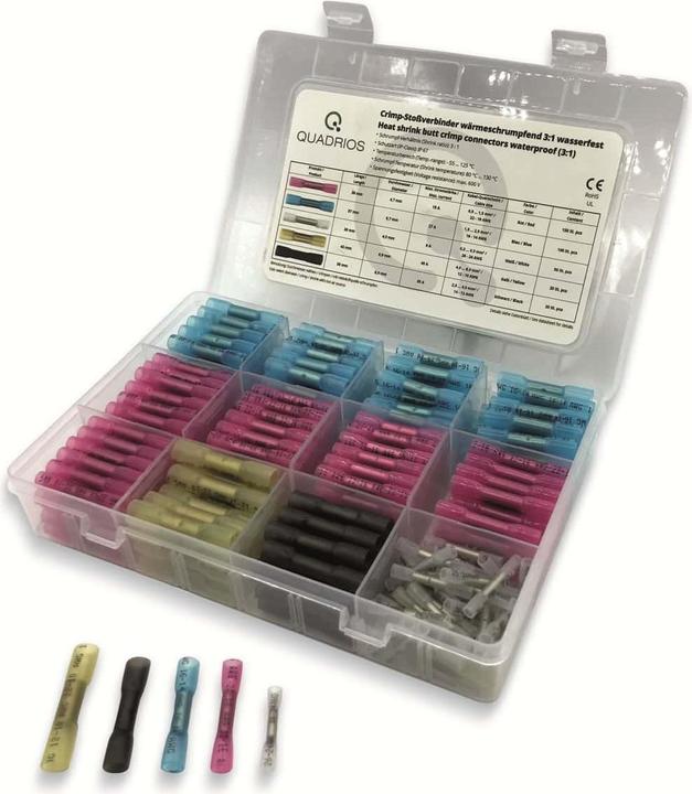 Actual product image Quadrios Butt connectors Shrink fit range