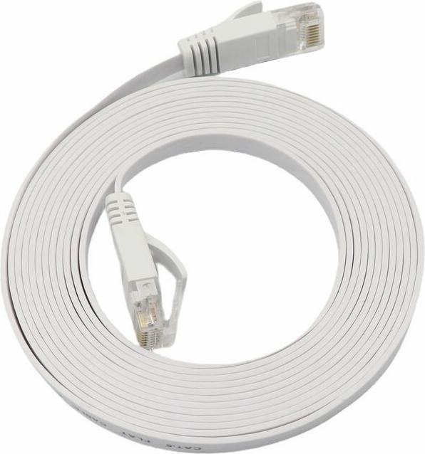 MicroConnect U/UTP CAT6A 10M Weiss Flach (U/UTP, CAT6a, 10 m)