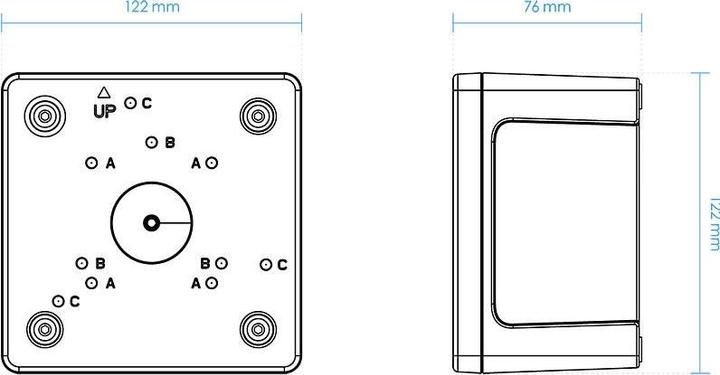 Actual product image Vivotek AM-71C Terminal box for camera (Housing)