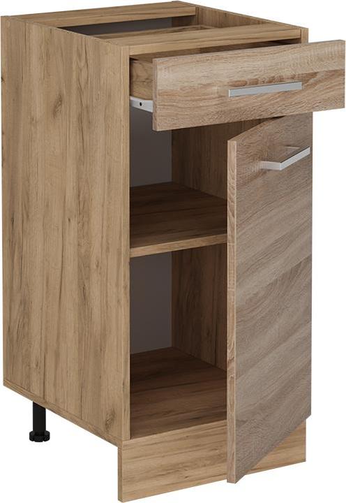 Produktbild Vicco Küchenunterschrank R-Line, Sonoma/Goldkraft Eiche, 40 cm, AP Anthrazit