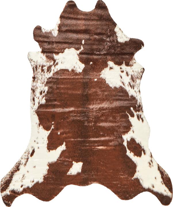 Beliani Faux Fur Carpet Cow brown / white 130 x 170 cm BOGONG