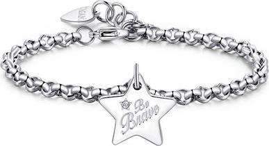 Sagapo S'Agapo Be Brave Be My Always Sbm35 Steel Bracelet