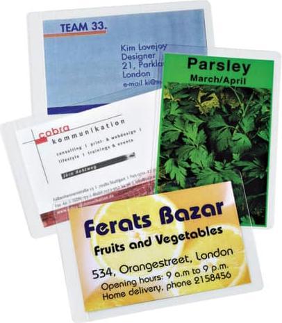 Actual product image Leitz Laminating foil pouch 54x86mm (54 x 86 mm, 100 Piece, 125 µm)