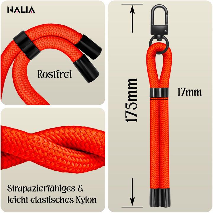 Actual product image Nalia Wristy Lanyard Handykette – Universal Trageband für Smartphones – Verstellbar, Soft & Elastisch