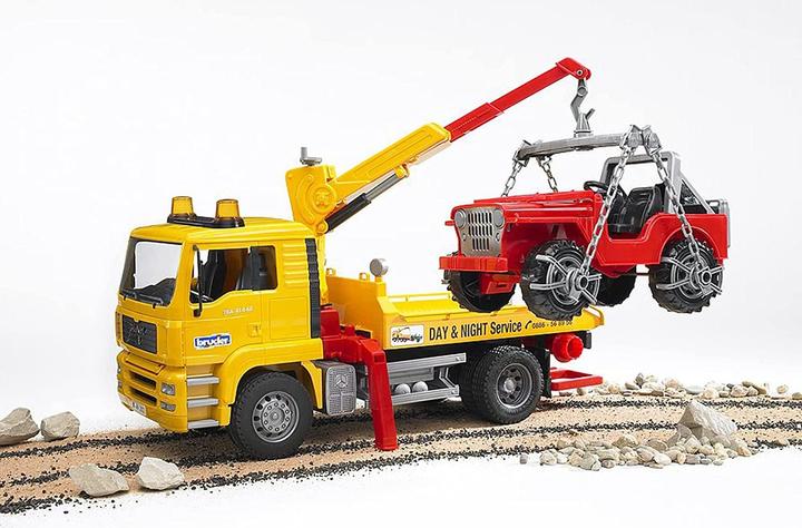 Productafbeelding Bruder Man sleept vrachtwagen met terreinwagen