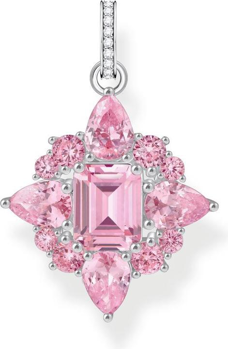 Produktbild Thomas Sabo Kettenanhänger mit pinkfarbenen Steinen Silber (Sterling Silber 925)