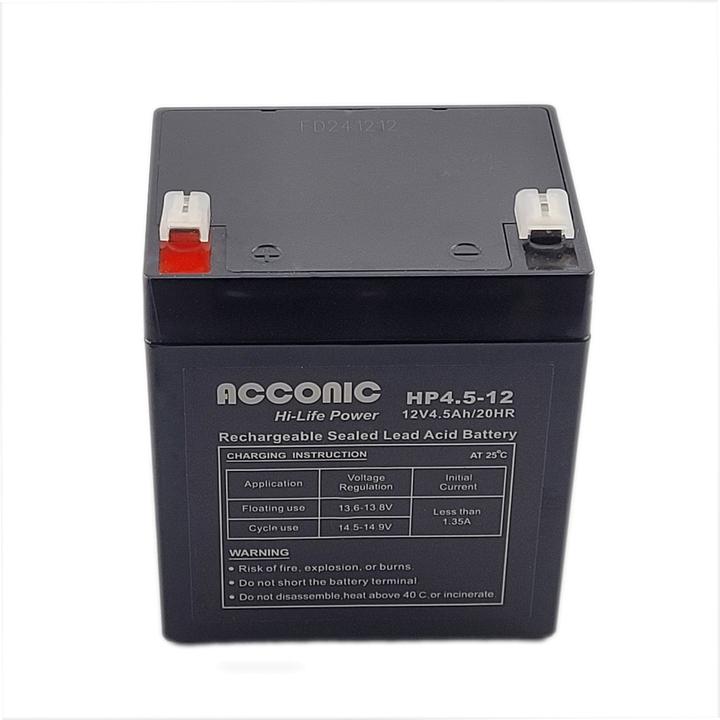 Image du produit Acconic HP4.5-12 Hi-Life Power AGM 12V 4.5Ah USV-Batterie (12 V, 4.50 Ah)