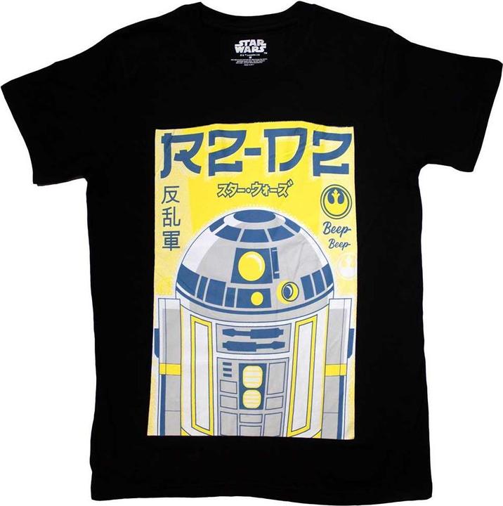 Actual product image Star Wars Unisex Adult R2-D2 Japanese T-Shirt (M)