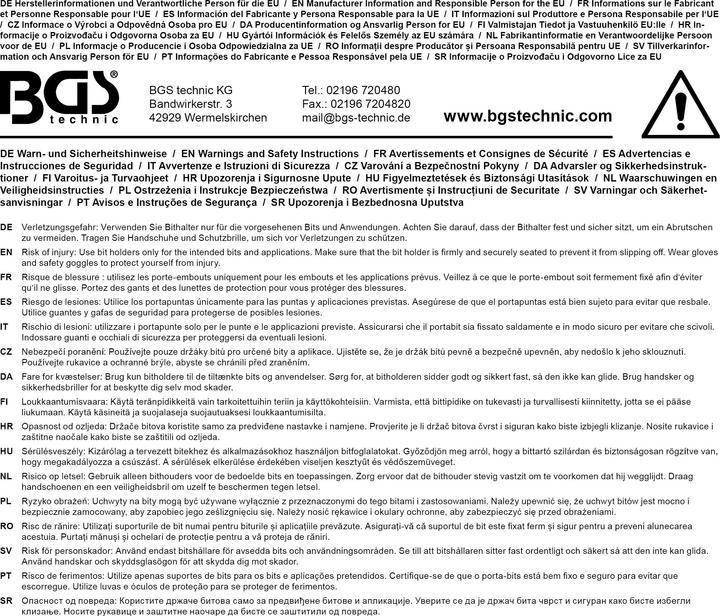 Produktbild BGS Magnetischer Bithalter Abtrieb Aussensechskant 6,3 mm (1/4") 60 mm