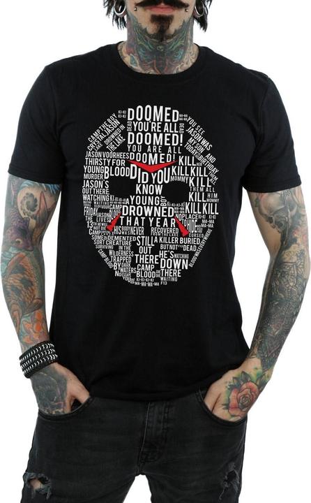 Image du produit Absolute Cult - T-shirt JASON TEXT MASK - Homme (S)
