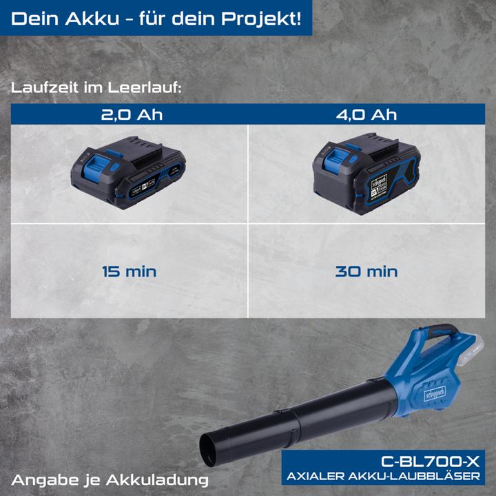 Actual product image Scheppach Cordless leaf blower C-BL700-X (DIY) (Rechargeable battery operated, Leaf blower)