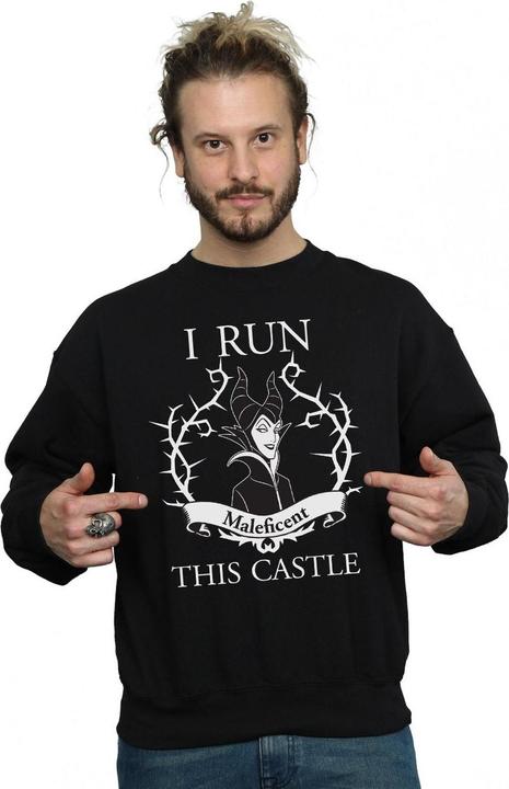 Actual product image Disney Mens Maleficent I Run This Castle Sweatshirt (L)