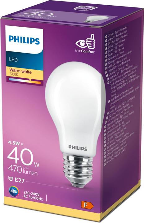 Immagine prodotto Philips A60 FR ND BOX CT versione promozionale (E27, 6 W, 470 lm, 1 x, F)