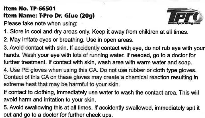 Immagine prodotto Tpro colla per pneumatici dr.glue 20g