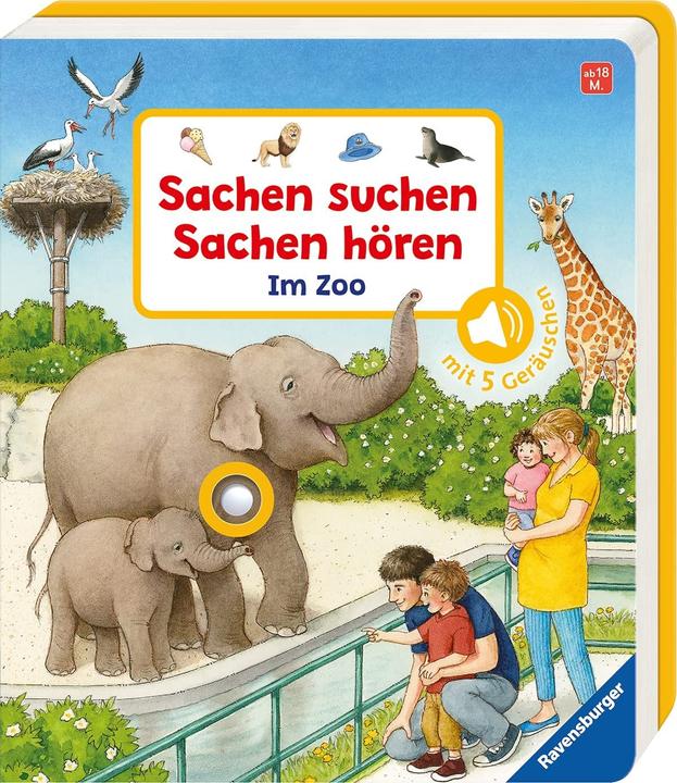 Immagine prodotto Ravensburger Sachen suchen, Sachen hören: Im Zoo (Tedesco, Frauca Nahrgang, Costanze Schargan, 2019)