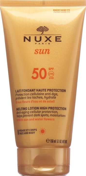Actual product image Nuxe Lait Visage & Corps Sun Protection Factor 50 (Suntan lotion, SPF 50, 150 ml, 184 g)