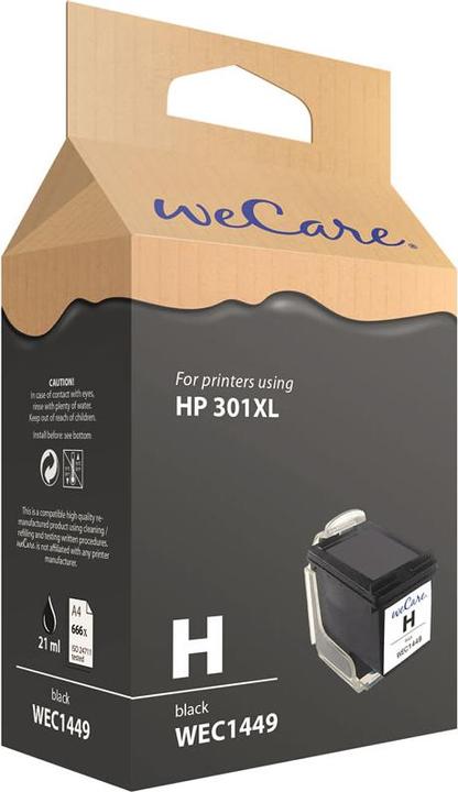 Produktbild Wecare Tinte 301XL rebuilt schwarz CH563EE zu HP DeskJet 2050 21ml (BK)