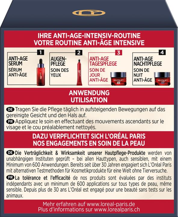 Produktbild L'Oréal Paris L'Oréal, Paris Revitift Laser X3 Anti -Alter, Intensivpflege für den Tag, 50 ml (50 ml, Tagescreme)
