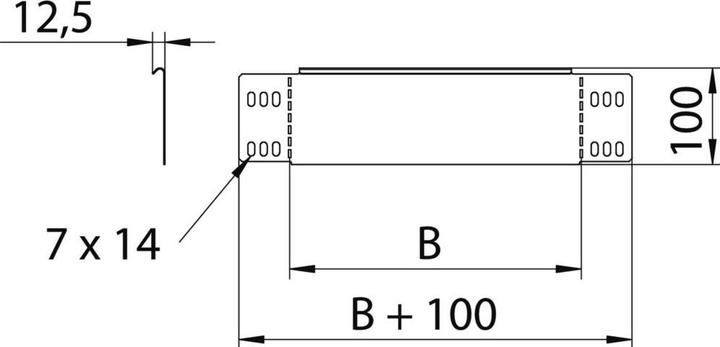Image du produit OBO Bettermann Vertr Equerre de réduction/terminaison pour chemin de câbles 1