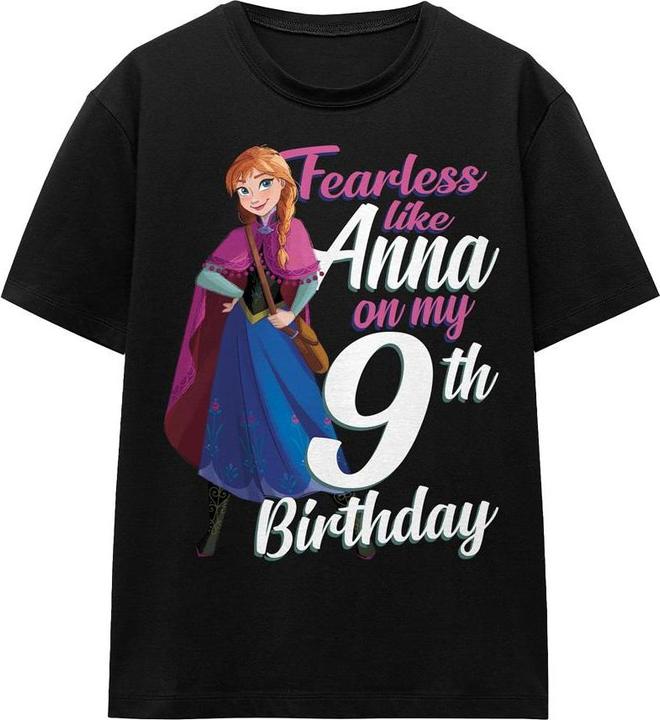 Immagine prodotto Disney Frozen Fearless Like Anna Maglietta Nono Compleanno Adulto Unisex (L)