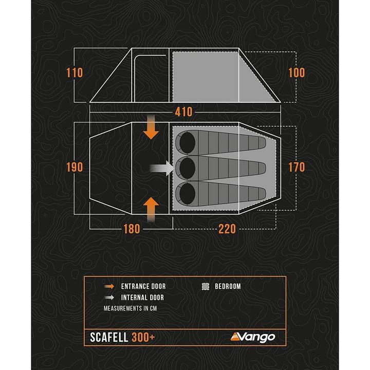 Produktbild Vango Scafell 300 Plus (Tunnelzelt, 3.39 kg, 3 Personen)