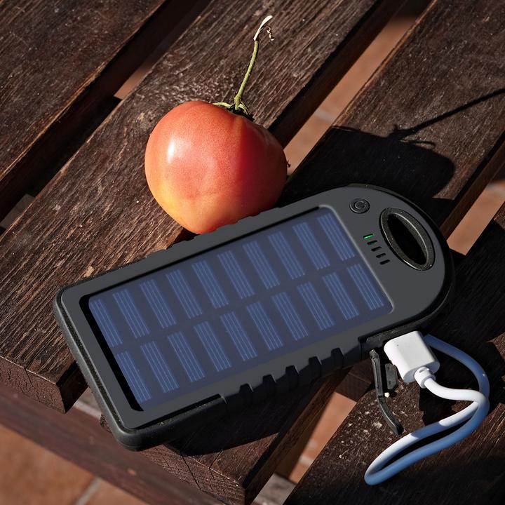 Produktbild Casativo Solar Powerbank inkl. Taschenlampe, 4.000 mAh, 2x USB-A, 10 Watt (4000 mAh, 10 W)