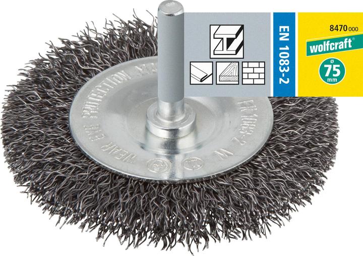 Produktbild wolfcraft wolfcraft 1 Stahldraht-Scheibenb. S=6-kt. ø50x8mm