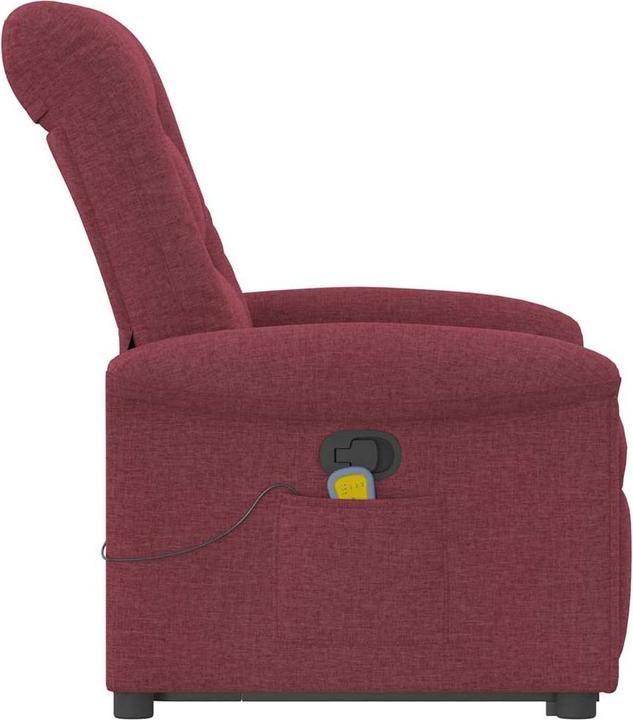 Actual product image VidaXL Massage chair with stand-up aid wine red fabric