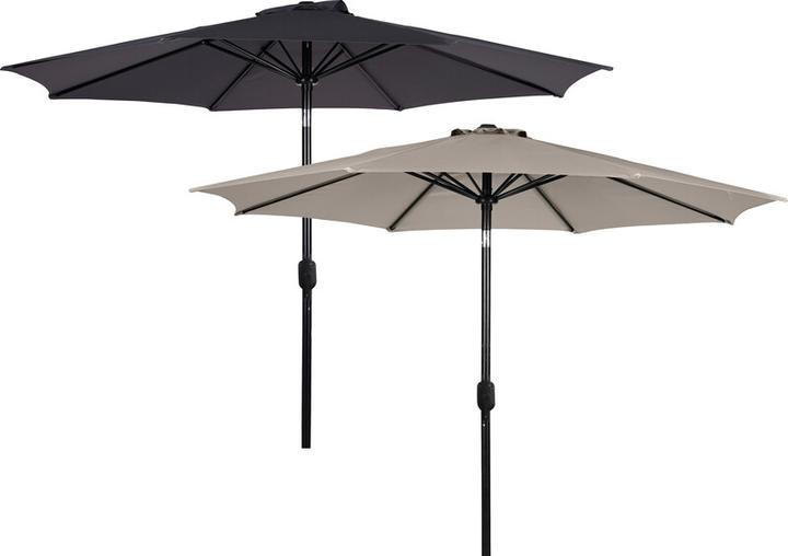 Actual product image Champ Centre pole parasol with crank and tilt function