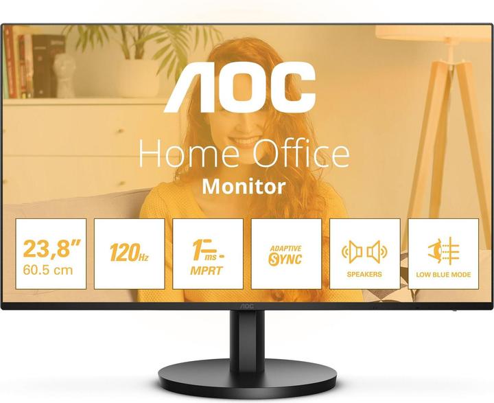 Immagine prodotto AOC 60,5cm (23,8") 24B3QA2 16:09 HDMI+DP+D-Sub speaker (1920 x 1080 pixel, 23.80")