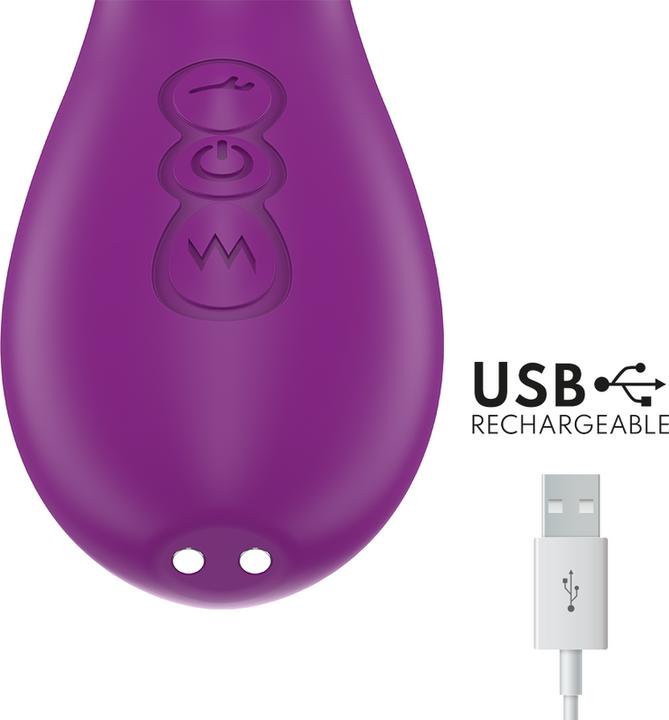 Immagine prodotto Intense Apolo Vibratore Multifunzione Ricaricabile A 7 Vibrazioni Con Lingua Vibrante Viola