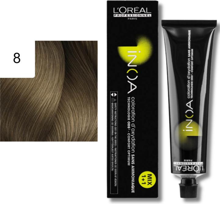 Produktbild L'Oréal Paris L'Oreal Inoa Coloration D'Oxydation Ammonia Free (8 Hellblond)