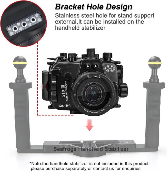 Actual product image Seafrogs SC-27 (Underwater housing, G1X Mark III)