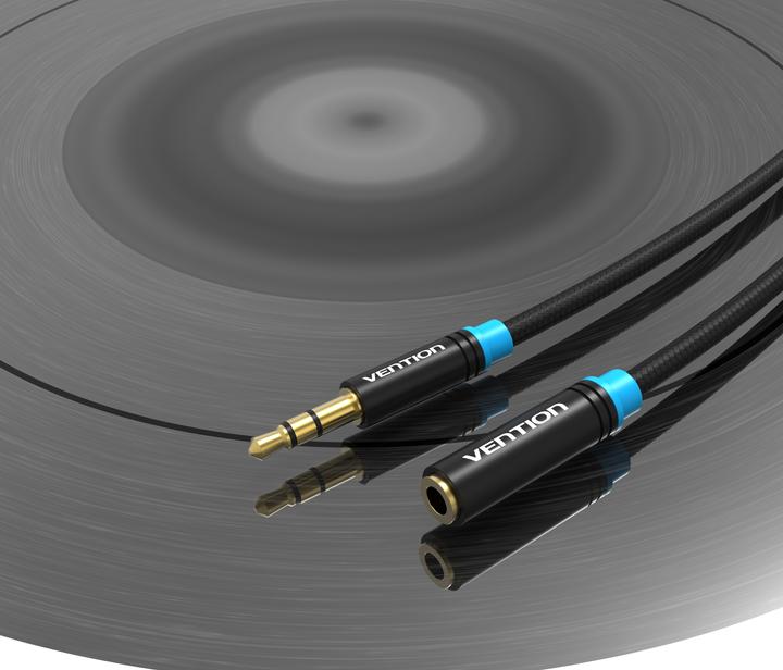Immagine prodotto Vention Prolunga audio intrecciata da 3,5 mm da 1 m VAB-B06-B100-M Nero (1 m)