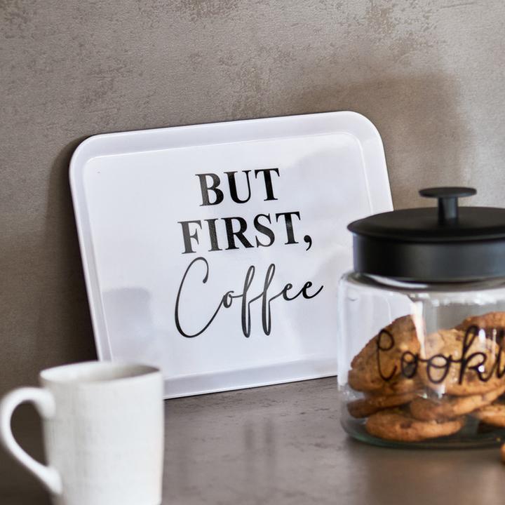 Immagine prodotto Zeller Present Tablett Melamin But first coffee 30.5x22 cm