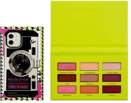 Actual product image Makeup Revolution Emily In Paris Camera Queen Eyeshadow Palette