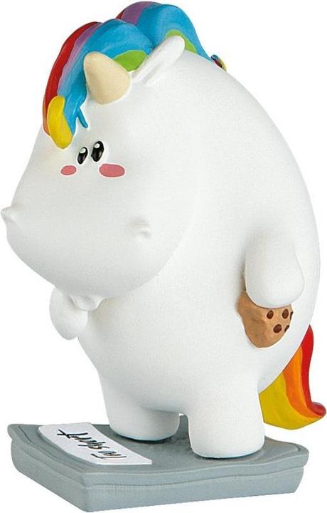 Bullyland Unicorno cicciottello su bilancia