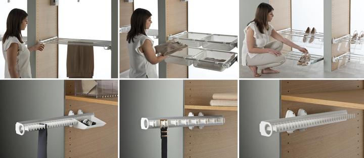 Produktbild Servetto Self System Krawattenhalter Modell B Aluminium/Kunststoff weiss