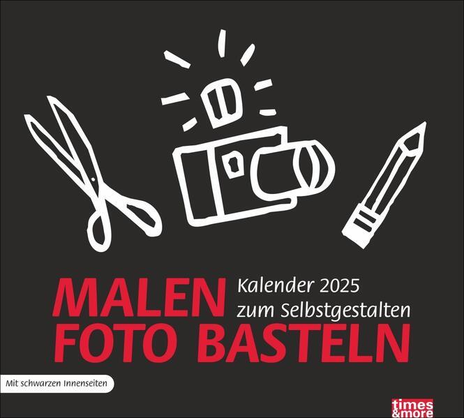 Produktbild times&more Bastelkalender schwarz 2025 (Kein Einband, Deutsch)