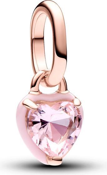 Produktbild Pandora ME Rosafarbenes Chakra Herz Mini Charm (Metall, rosevergoldet, Emaille)