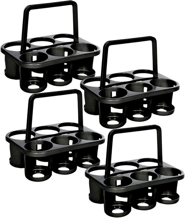 Actual product image Novaliv 4X Flaschenträger für 24 Flaschen - Stabiler Halt - Getränkekorb Kunststoff, Stapelbar, 32x2