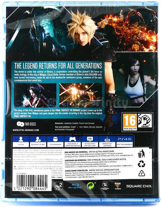 Image du produit Square Enix Final Fantasy VII Remake (PS4, EN)