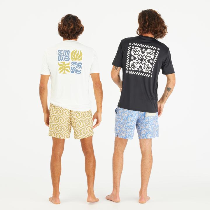 Produktbild Olaian UV-Shirt Surfen Herren UV-Schutz UPF50+ Whiteflower weiss (L)